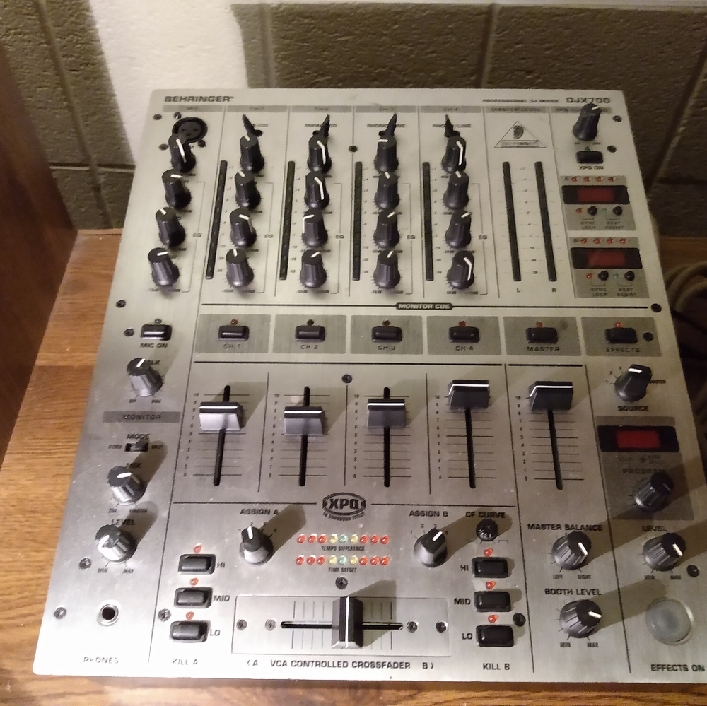 DJ mixing board